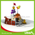 Pirate Ship Commercial Playground Slides With Climbing Structure